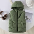 thumbnail image 1 of Teen Kids Puffer Vest Girls with Hood Lightweight Sleeveless Outerwear Vests Winter Clothes Girls Vest Size 11-12 Years, 1 of 3