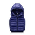 thumbnail image 1 of Teen Kids Puffer Vest with Hooded Sleeveless Lightweight Outerwear Jackets & Vests Boys' Outerwear Vests Girls Puffer Vest Size 10-12 Years, 1 of 2