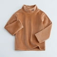 thumbnail image 1 of Teen Kids Thermal Shirt Brown Boys Fall Long Sleeve Shirts Girls Turtleneck Basic Tees Boys Fall Shirt Size 10-11 Years Girls Clothes, 1 of 2