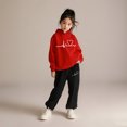 thumbnail image 1 of Teen Kids Toddler Sweatsuit,2PC Long Sleeve Red Pullover Hoodie Leggings Pants Fall Winter Clothes Tween Clothes 12-13 Years Cute&nbsp;Boys Girls&nbsp;Clothing, 1 of 6