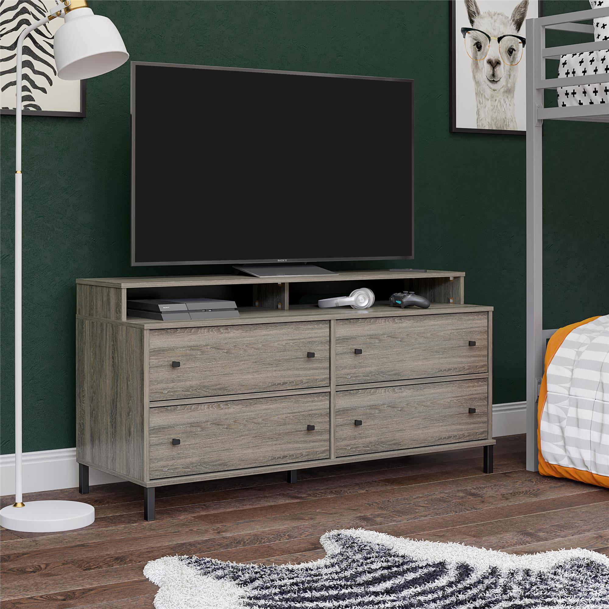 Teen Novogratz Blair Media Dresser for TVs up to 50, White Oak