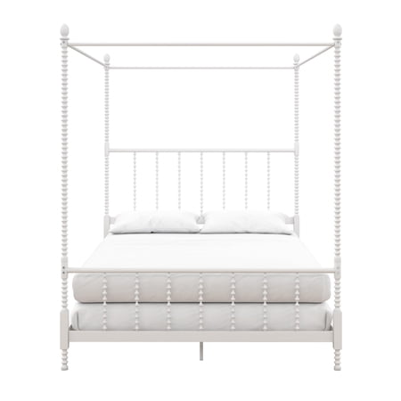 Teen Novogratz Hayden Metal Canopy Bed, Full, White