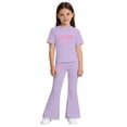 thumbnail image 1 of Teen Outfits 2 Piece Size 6-12 Years Tween Girls Clothes 2PCS Sets Crop Tops & Flare Pants with Letter Print Summer Outfits, 1 of 4