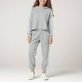 thumbnail image 1 of Teen Outfits for Girls 13-14 Girls Clothes 2 Piece Fashion Fall Outfits Oversize Pullover Sweatshirt and Sweatpant Sweatsuit Sets with Pockets, 1 of 9