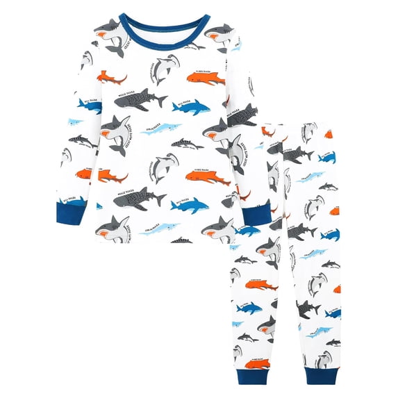 Pajama Sets for Boys Graphic Pajama Long Sleeve Crewneck Soft Boys Sleepwear Pajamas for Boys 11-12 Years
