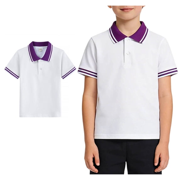 Teen Polo Shirts Boys Short Sleeve Boys White Button down Shirt School Shirts Kids Summer Casual Shirts Boys Size 14-15 Years Shirts