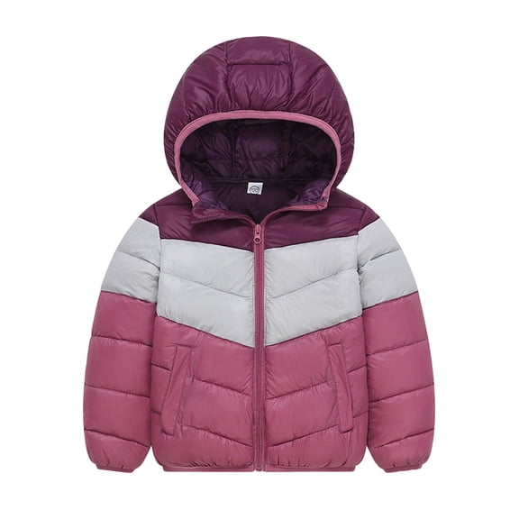 Puffer Jacket Boys Hooded Red Jacket Boys Zip up Long Sleeve Lightweight Waterproof Jacket Kids 10-11 Years Boy Jacket