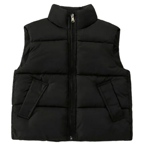 Teen Puffer Vest Black Down Vest Full-Zip Lightweight Sleeveless down Jacket Girls Vests 10-11 Years