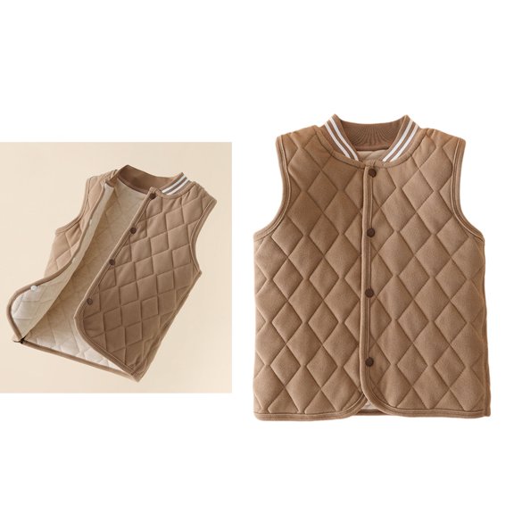 Teen Puffer Vest Teen Boys Winter Vest Lightweight Water-Resistant Button Down Windproof Down Jacket Sleeveless Teen Puffer Jacket 13-16 Years