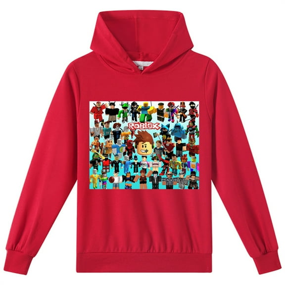 Teen Roblox Pullover Hoodies Casual Sweatshirts Cotton Long Sleeve Hooded for Boys Girls(8-16 Years)