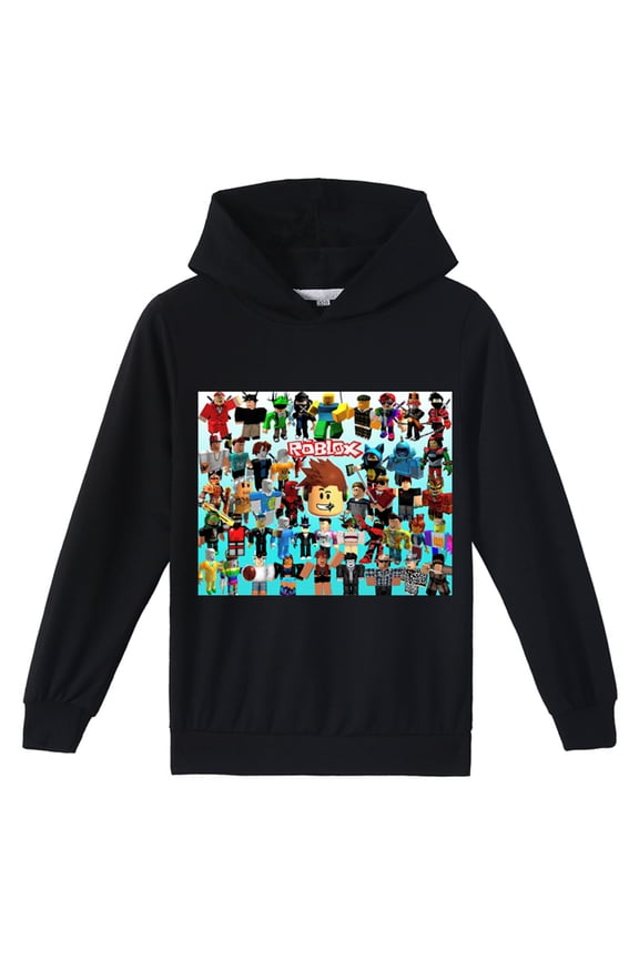 Teen Roblox Pullover Hoodies Casual Sweatshirts Cotton Long Sleeve Hooded for Boys Girls(8-16 Years)