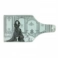 thumbnail image 1 of Teen Room Cutting Board, Fashion Woman in Victorian Palace Dog Baroque Illustration Print, Decorative Tempered Glass Cutting and Serving Board, Wine Bottle Shape, Dark Grey and White, by Ambesonne, 1 of 1