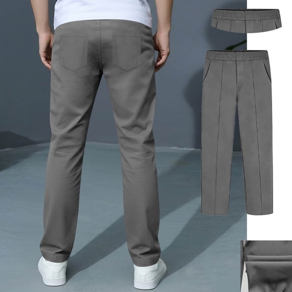 School Pants For Boys Fit Kids Dress Pants With Pockets Straight Pants Gray Pants For Boys Uniform Back To School Clothes For Boys Boys Outfits Size 12-13 Years