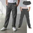 thumbnail image 1 of School Pants For Boys Pants Stretch Pants With Pockets Straight Pants Gray School Pants For Boys Back To School Outfits For Boys Clothes For Boys 10-11 Years, 1 of 5