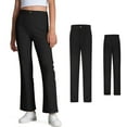 thumbnail image 1 of Teen School Pants For Girls Skinny Fit Stretch Pants With Pockets Flare Leg Pants Girls Black Uniform Pants Back To School Outfits For Teen Girls Teen Clothes For Teen Girls 14-15 Years, 1 of 9