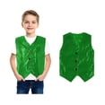 thumbnail image 1 of Sequin Vest Sequin Sparkle Sleeveless Button Vest Girls Green Sequin Top Jazz Dance Performance Vest Size 10-12 Years, 1 of 6