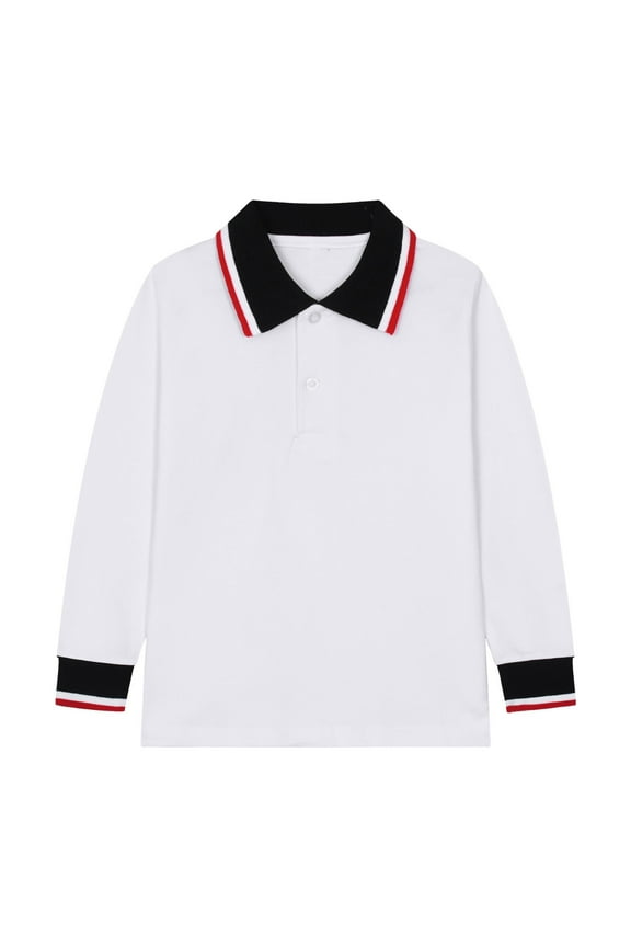 Teen Shirts Boys Cotton T Shirts Kids Boys Girls Long Sleeve Casual Solid Color Shirt Button Closure Fashion Comfortable & Soft Fabric