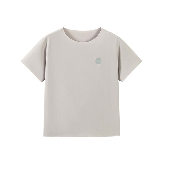 Shirts for Boys Girls Comfortable Short Sleeve Boys Shirts Grey Tees Boys Tee Shirts Boys 13-14 Years Clothes