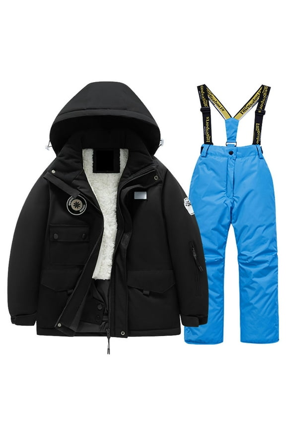 Teen Snowsuit 2 Piece Warm Waterproof Ski Jacket Girls and Snow Pants Boys Set Teen Snow Suits 14-16 Years