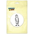 thumbnail image 1 of Teen Son Stick Figure Family Boy Pinback Button Pin Badge, 1 of 2