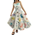 thumbnail image 1 of Teen Summer Dress Casual Sleeveless Beige Dress for Girls Teen Sundress Teen Dresses for Girls 13-14 Years, 1 of 5