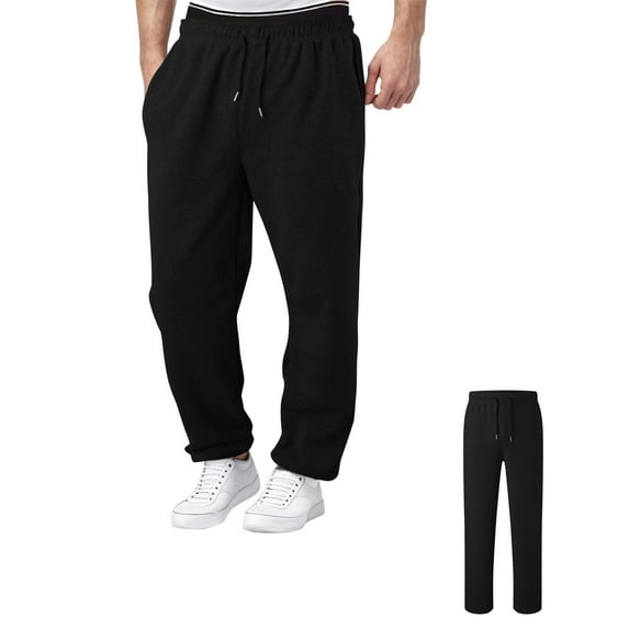 Teen Sweatpants Athletic Pants for Girls with Pockets Drawstring Trousers Black Sweatpants Boys Sweatpants Size 15-16 Years