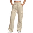 thumbnail image 1 of Teen Sweatpants Girls Boys Beige Pants Casual Boys' Athletic Pants Cargo Sweatpants with Pockets Sweatpants for Boys 10-11 Years, 1 of 5