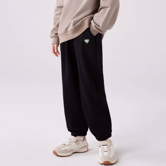 Teen Sweatpants Girls Athletic Sweatpants With Pockets Adjustable Drawstring Pants Black Sweat Pants Boys Athletic Pants Size 10-11 Years