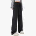 thumbnail image 1 of Sweatpants Straight Girls Wide Leg Pants Black Sweatpants Baggy Pants Kids Cute Clothing For Girls 13-14 Years, 1 of 3