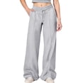 thumbnail image 1 of Teen Boy Sweatpants Boys Grey Sweatpants Basic Boy Athletic Pants Girls Wide Leg Sweatpants with Pocket Sweatpants for Girls 12-13 Years, 1 of 5