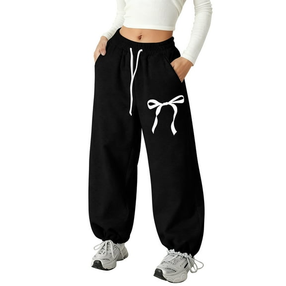 Teen Sweatpants for Teen Girls Joggers High Waist Elastic with Pockets Girls Solid Pants Essentials Sweatpants Kids Spring Fall Pants 12-13 Years