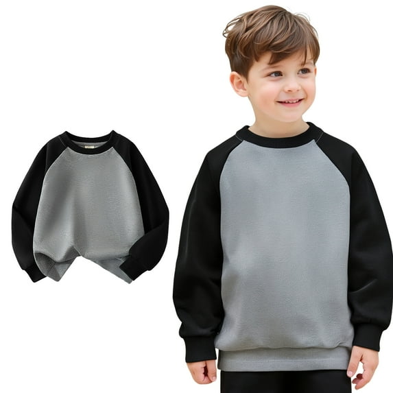 Teen Sweatshirt Girls Long Sleeve Color Block Crewneck Pullover Casual Sport Sweatshirts Winter Clothes Size 12-13 Years Boys Clothes