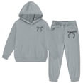thumbnail image 1 of Sweatsuit 2 Piece Long Sleeve Bow Sweatshirt Pullover and Jogger Pants Fall Clothes Girls Clothes Size 12-13 Years, 1 of 5