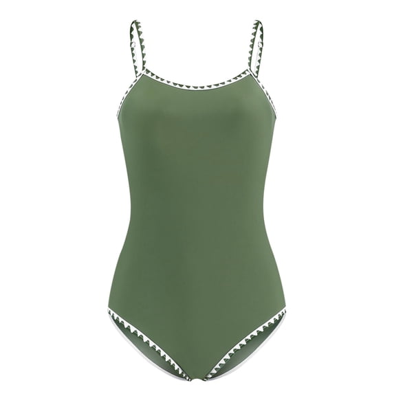 Teen Swim Dress Green 1 Piece Swimsuit Girls Sleeveless Rash Guard Sport Beach Swimwear 14-15 Years