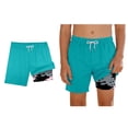 thumbnail image 1 of Swim Trunks Boys with Compression Liner Green Quick Dry Board Shorts 13-14 Years Swimsuit Boy, 1 of 5