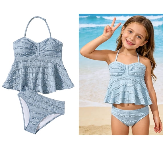 Swimsuit Adjustable Straps Two Piece Swim Suits with Chest Pad Bathing Suit Girls 15-16 Years