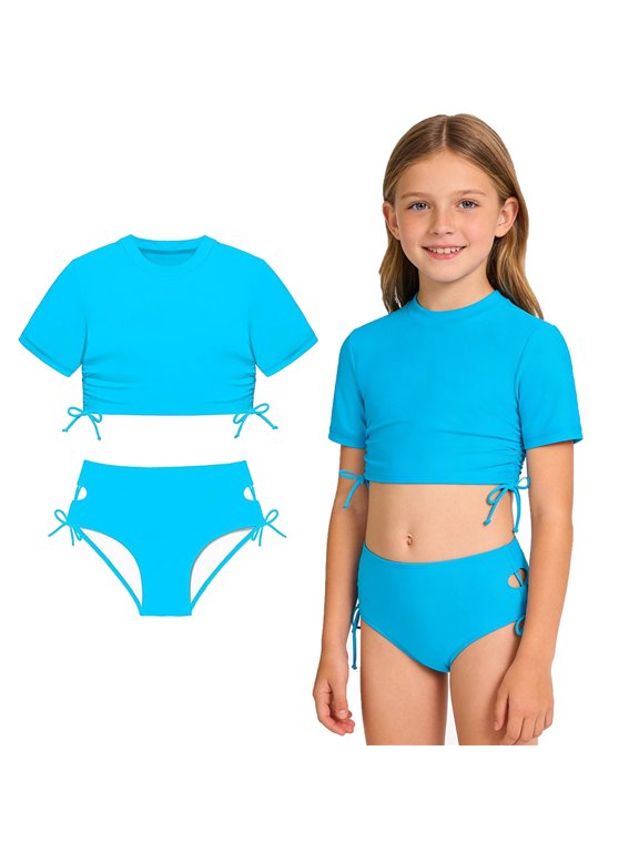 Teen Swimsuit Girl Girls Swimsuit With Shorts Bathing Suit 2 Piece Teen Girl Bathing Suits Girls Bikini Size 13-14 Years