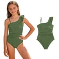 thumbnail image 1 of Swimsuit Girls Adjustable Strap Ruffled Swimsuits Girls 1 Piece Bathing Suits Girls Swimsuits Size 14-15 Years, 1 of 6