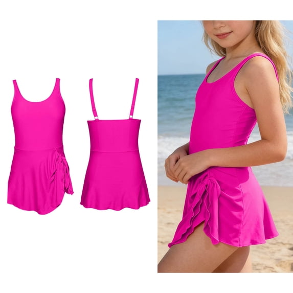 Swimsuit Girls Adjustable Straps Swimsuit Girls Swimsuit Dress Swimsuits Girls 13-14 Years