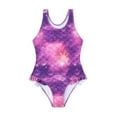 thumbnail image 1 of Swimsuits Girls Piece Swimsuit Featuring Purple Starlight Design And Scallop Scale Skirt For Beach Pool Swimming Sun Rash Guard, 1 of 6