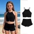 thumbnail image 1 of Swimsuits Girls Swimsuit With Shorts Two Piece Toddler Bathing Suit Girls Bathing Suit Size 14-15 Years, 1 of 8