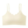 thumbnail image 1 of Teen T-Shirt Bralettes Comfy Padded Cotton Wireless Bras Everyday Underwear Seamless Sports Bras, 9-12Years Beige, 1 of 2
