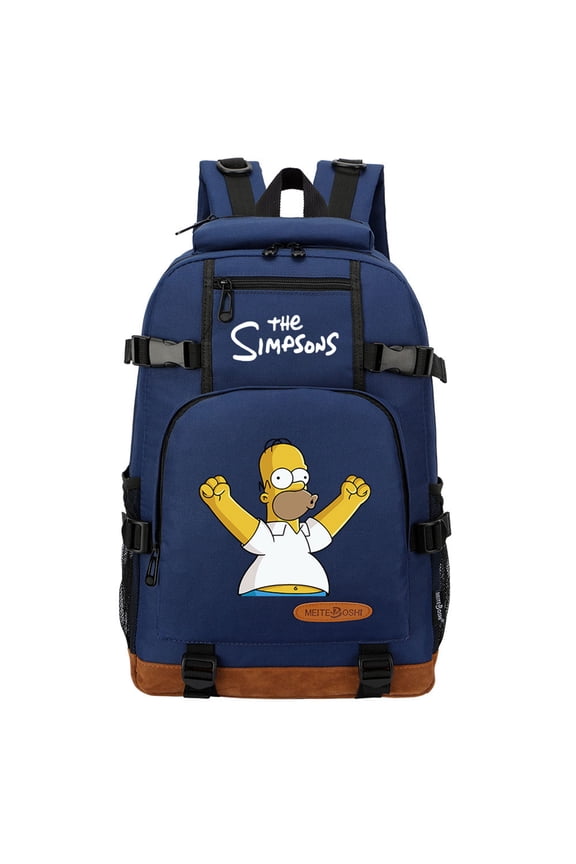 Teen The Simp_sons Canvas Backpack Graphic Knapsack Lightweight Casual Daypack Waterproof School Bag for Student