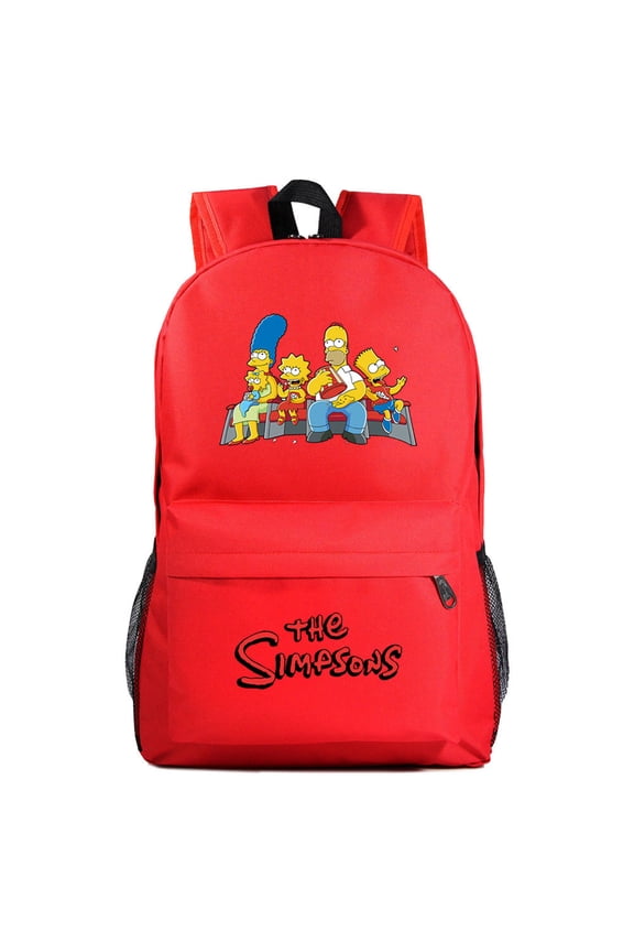 Teen The Simp_sons Waterproof Backpack-Novelty Canvas Bookbag Lightweight Casual Daypacks for Student
