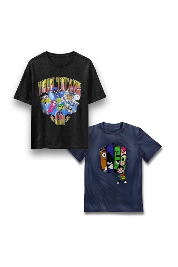 Boys 2-Pack Short Sleeve Crewneck Graphic T-Shirt Bundle, 2-Piece Set of Tees for Kids and Toddlers (Size 4-18)