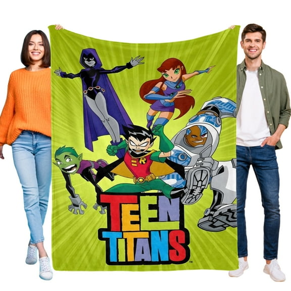 Teen Titans Flannel Blanket Fun and Cozy Throw Blanket Perfect for Bedroom Playroom or Travel Ideal Gift for Boys and Girls 30"x40"
