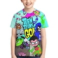 thumbnail image 1 of Teen Titans Go 3d Printed T-Shirt Short Sleeve Tees Shirt For Boys Girls, 1 of 7