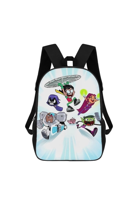 Teen-Titans-Go! Backpack, Bookbag with Adjustable Shoulder Straps And Large Zip Compartment, Unisex Travel Bags 17 Inch