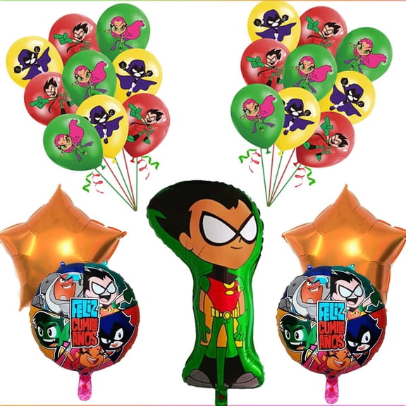 Teen Titans Go Balloons Birthday Party Supplies Decor Fans Set Decorations Kit