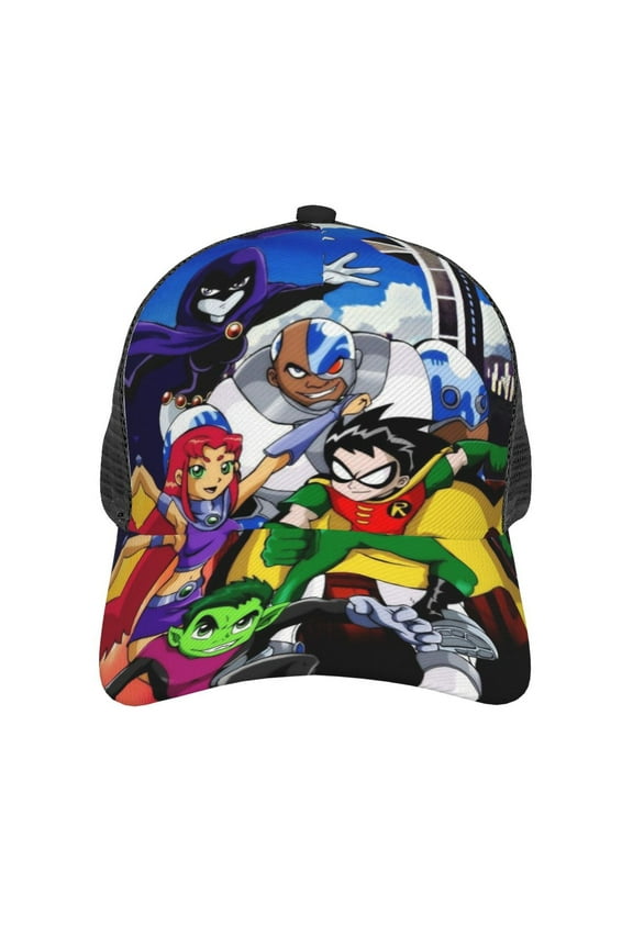 Teen-Titans-Go Baseball Cap for Men Women Mesh-Back Adjustable Classic Trucker Hat